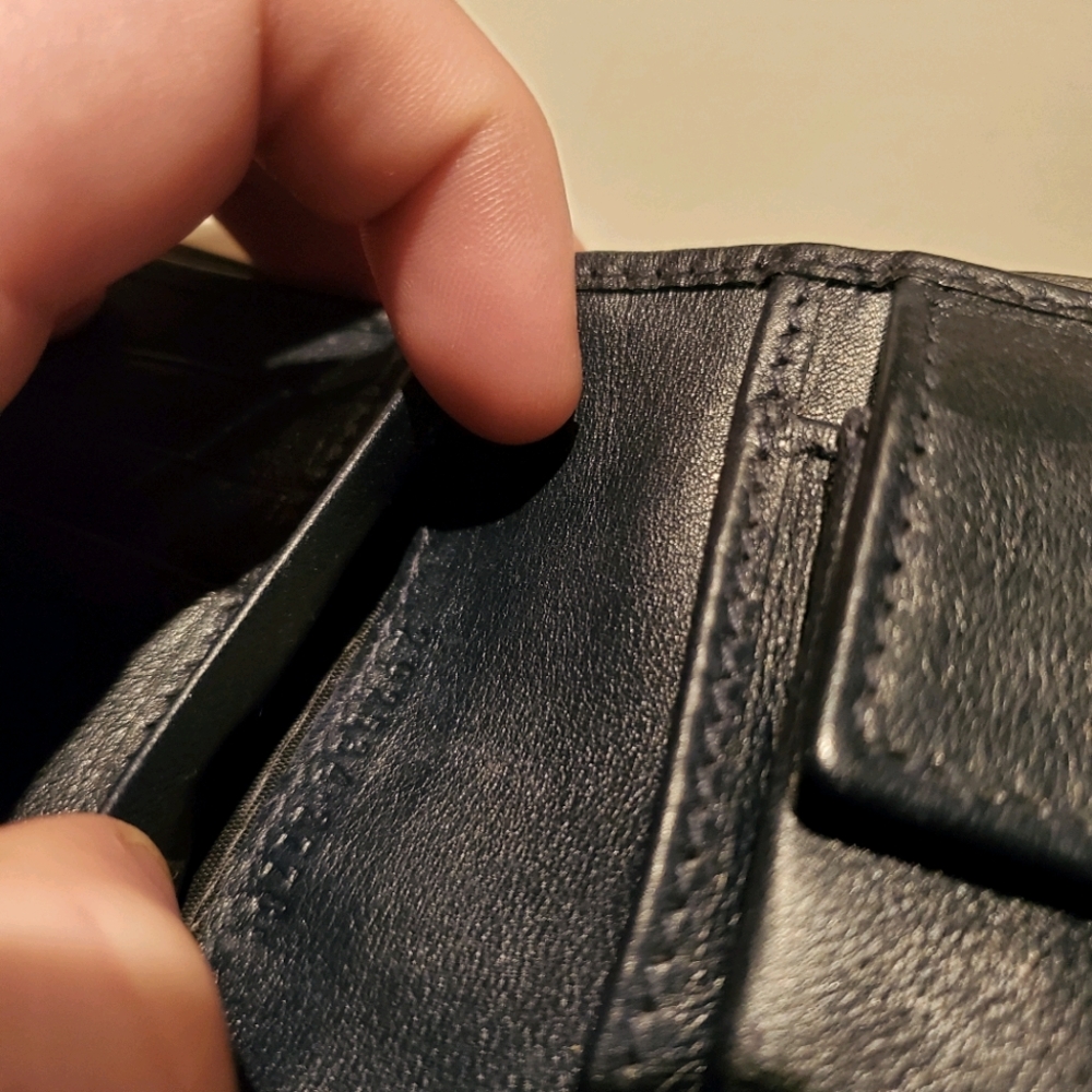 Blue MicrGuccissima bi-fold Wallet w/ Coin Pouch - Picture 2 of 4